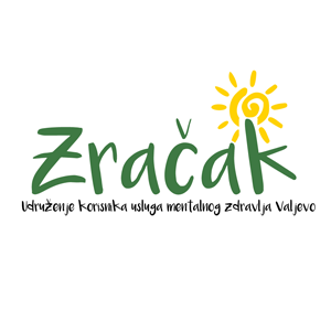 Logotip Zračak Zračak tekst i sunce iznad